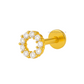 Round Hollow Flat Studs - PAIR