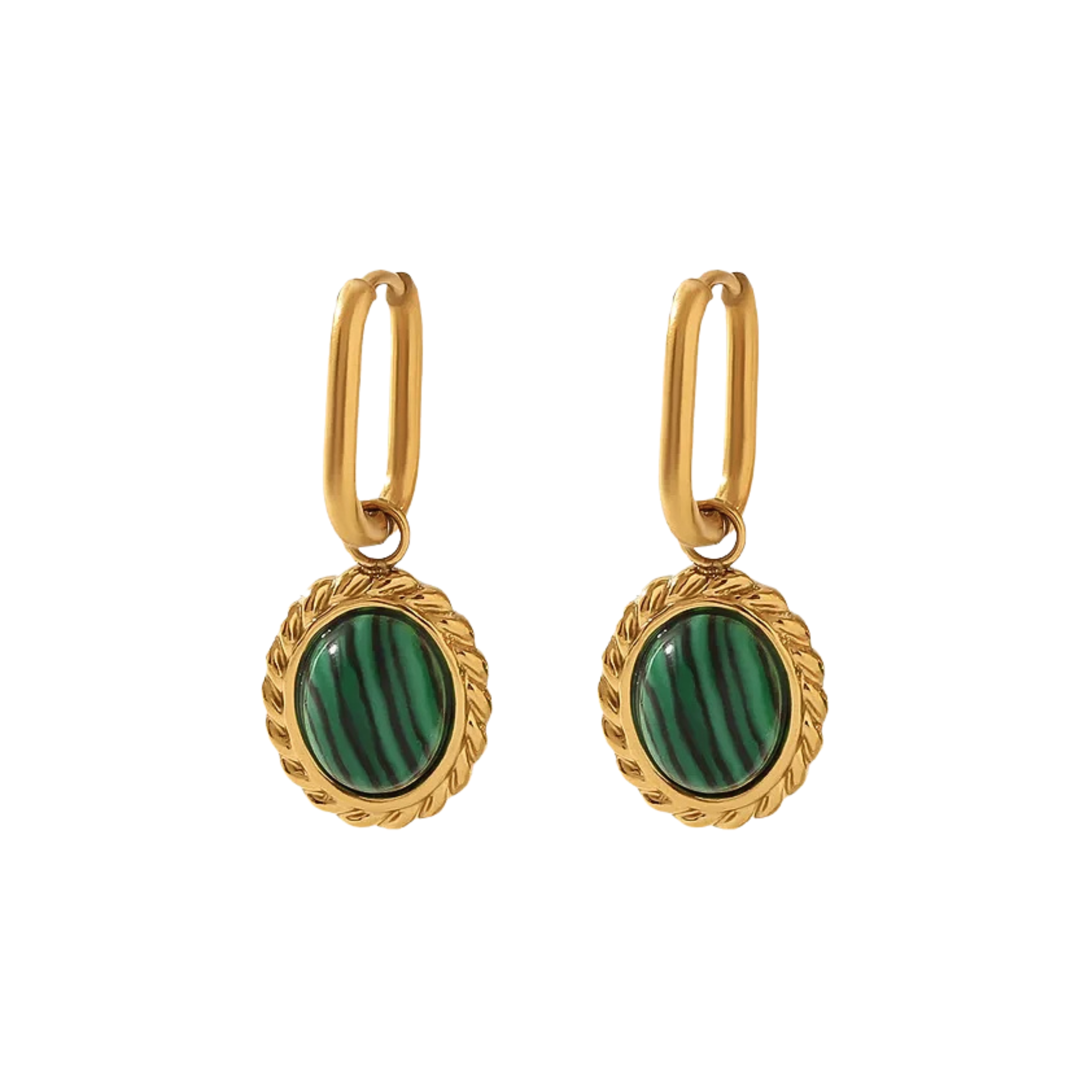 Sage Drop Hoops
