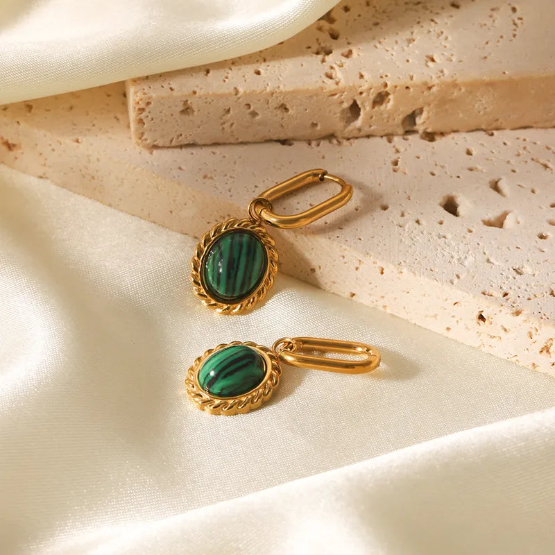 Sage Drop Hoops