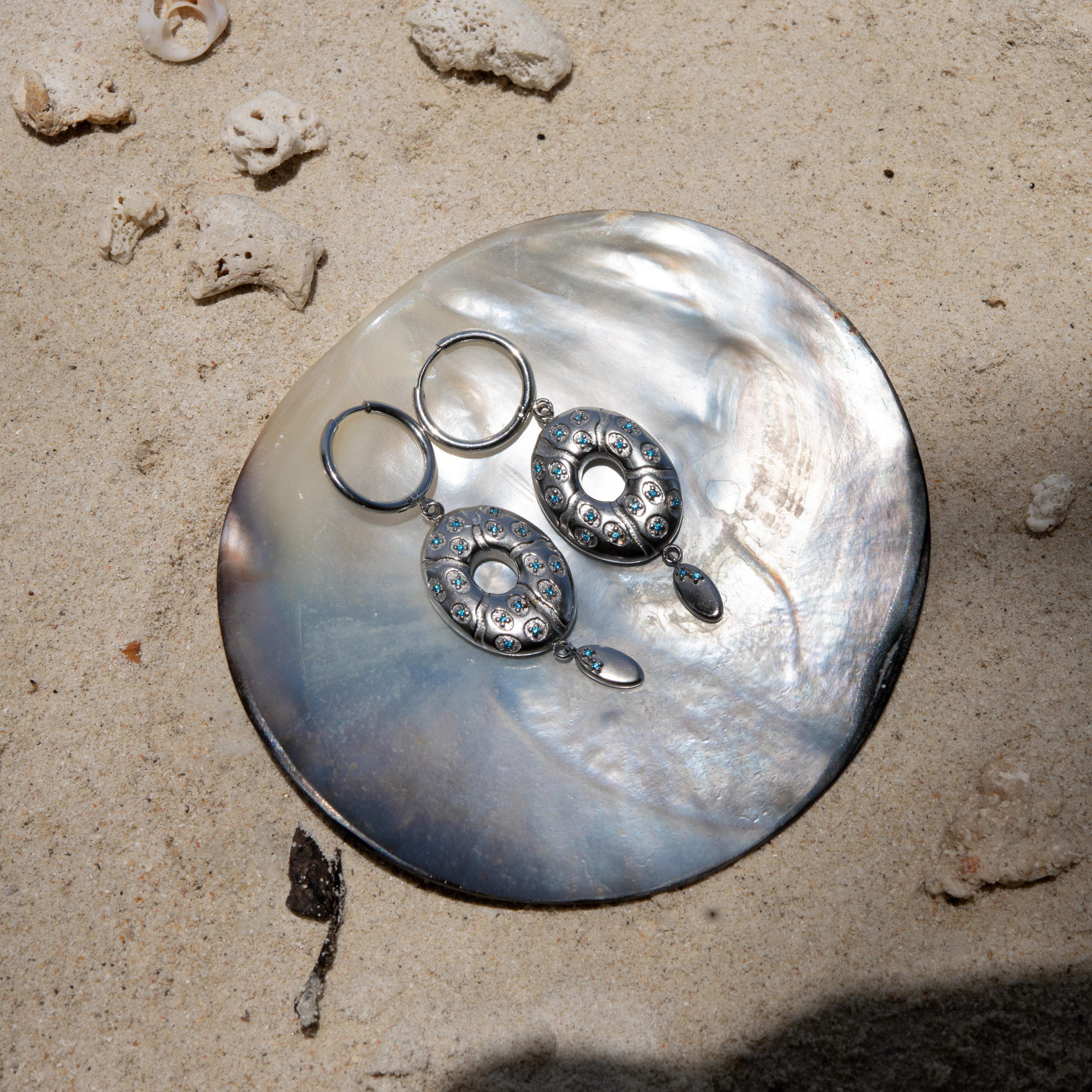 Sea Urchin Statement Hoops - PAIR