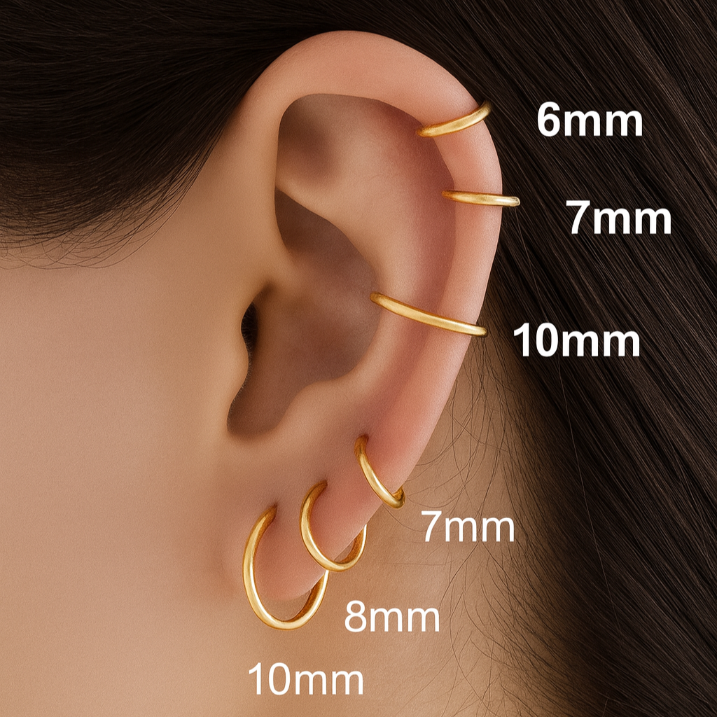 Simple Gold Hoops - Pair
