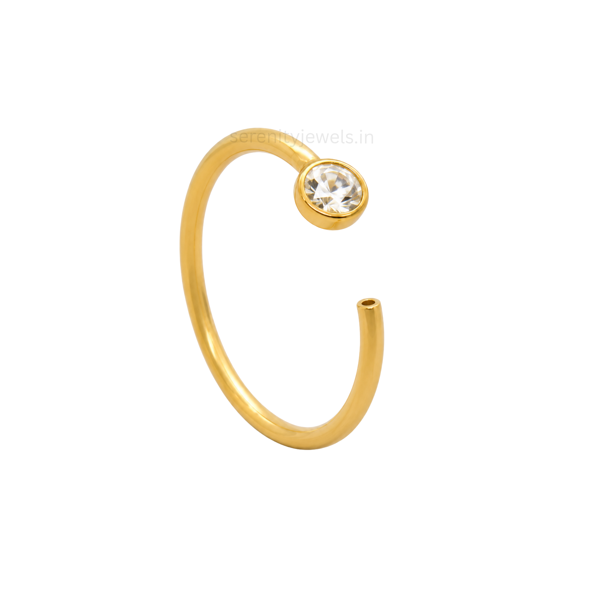 Bezel Pliable Nose Ring - SINGLE
