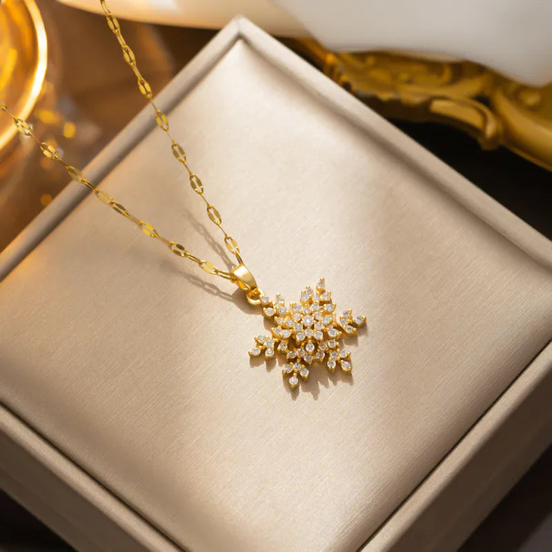 Snowflake Fidget Pendant Necklace