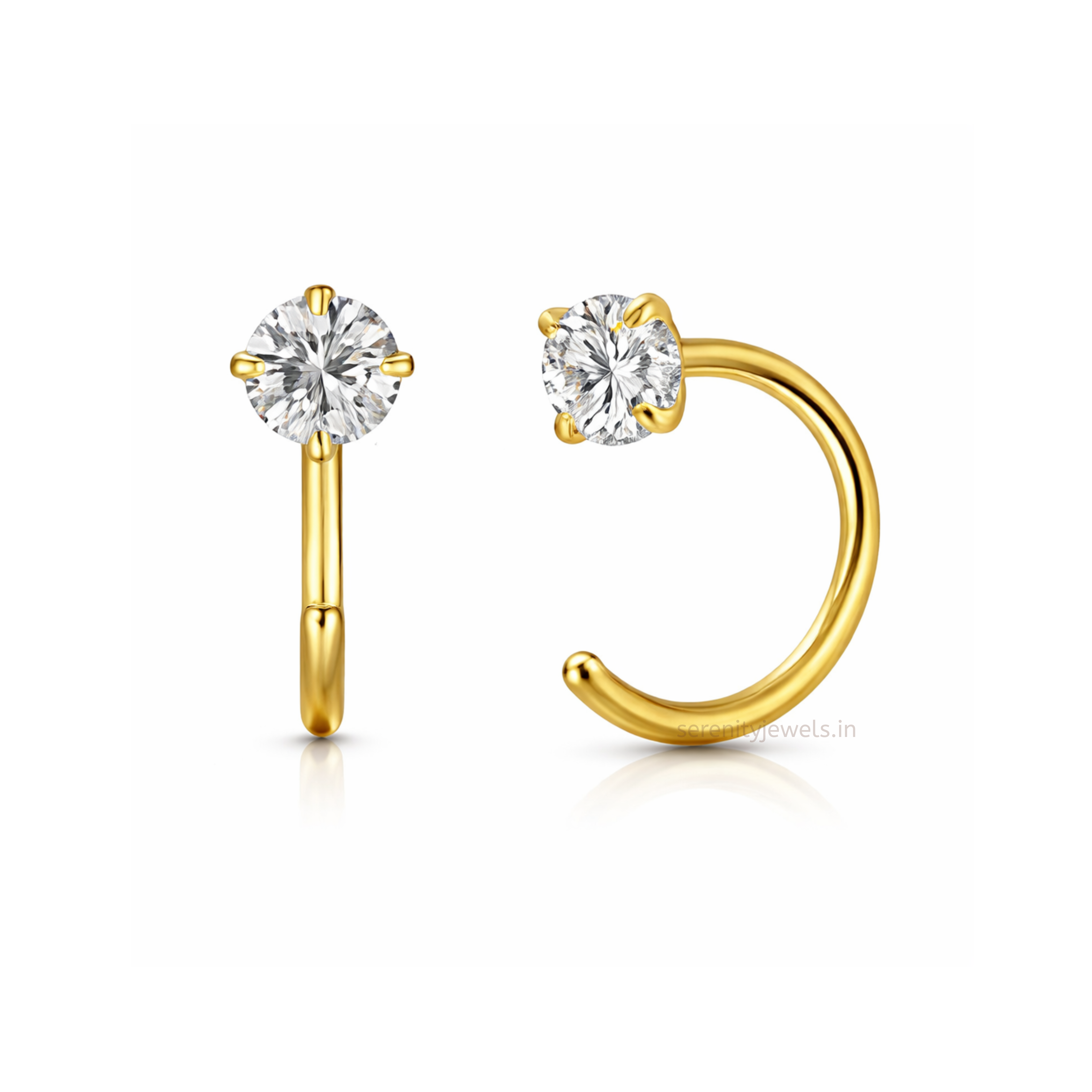 Single Solitaire Huggies - PAIR