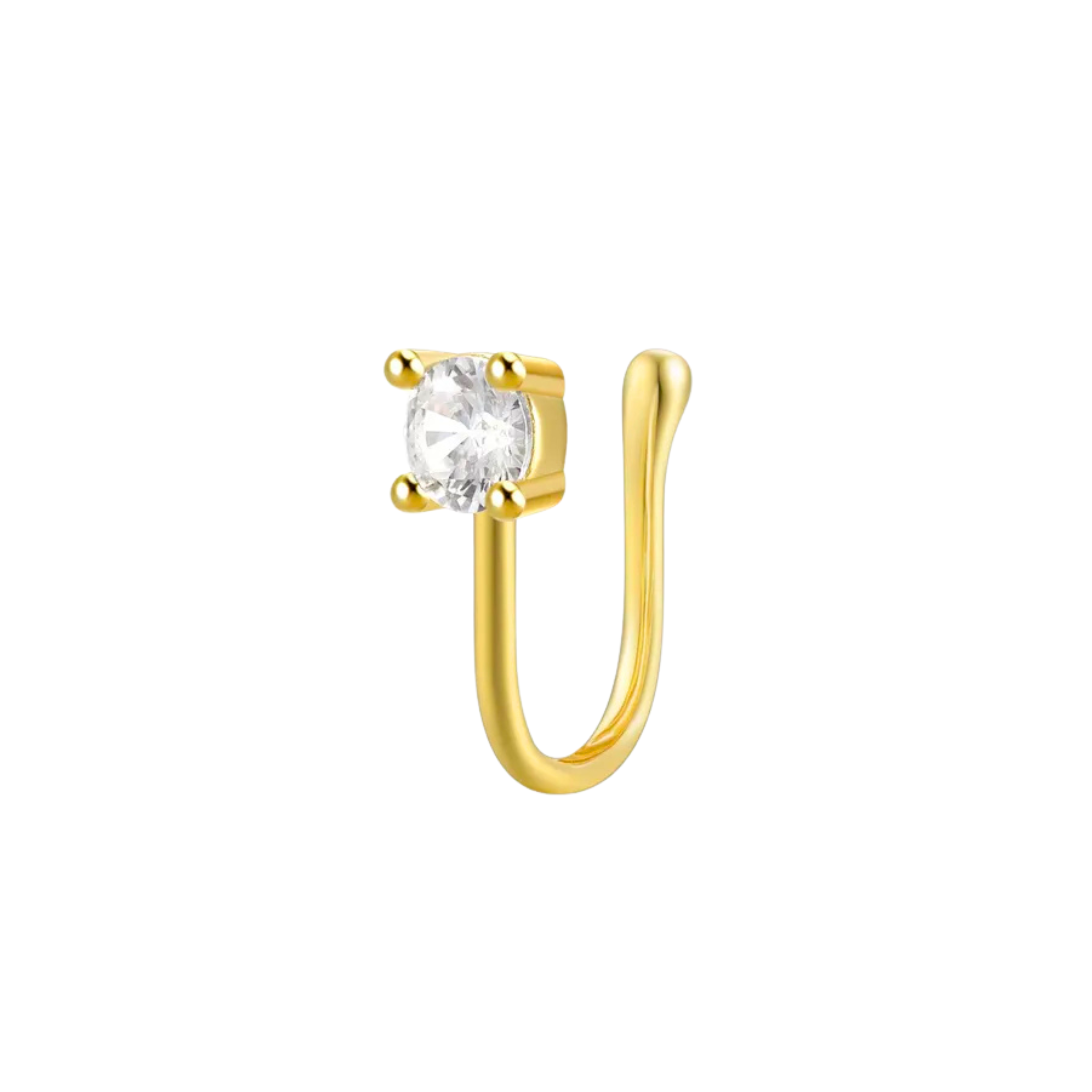 Silver 925 Solitaire Nose Pin