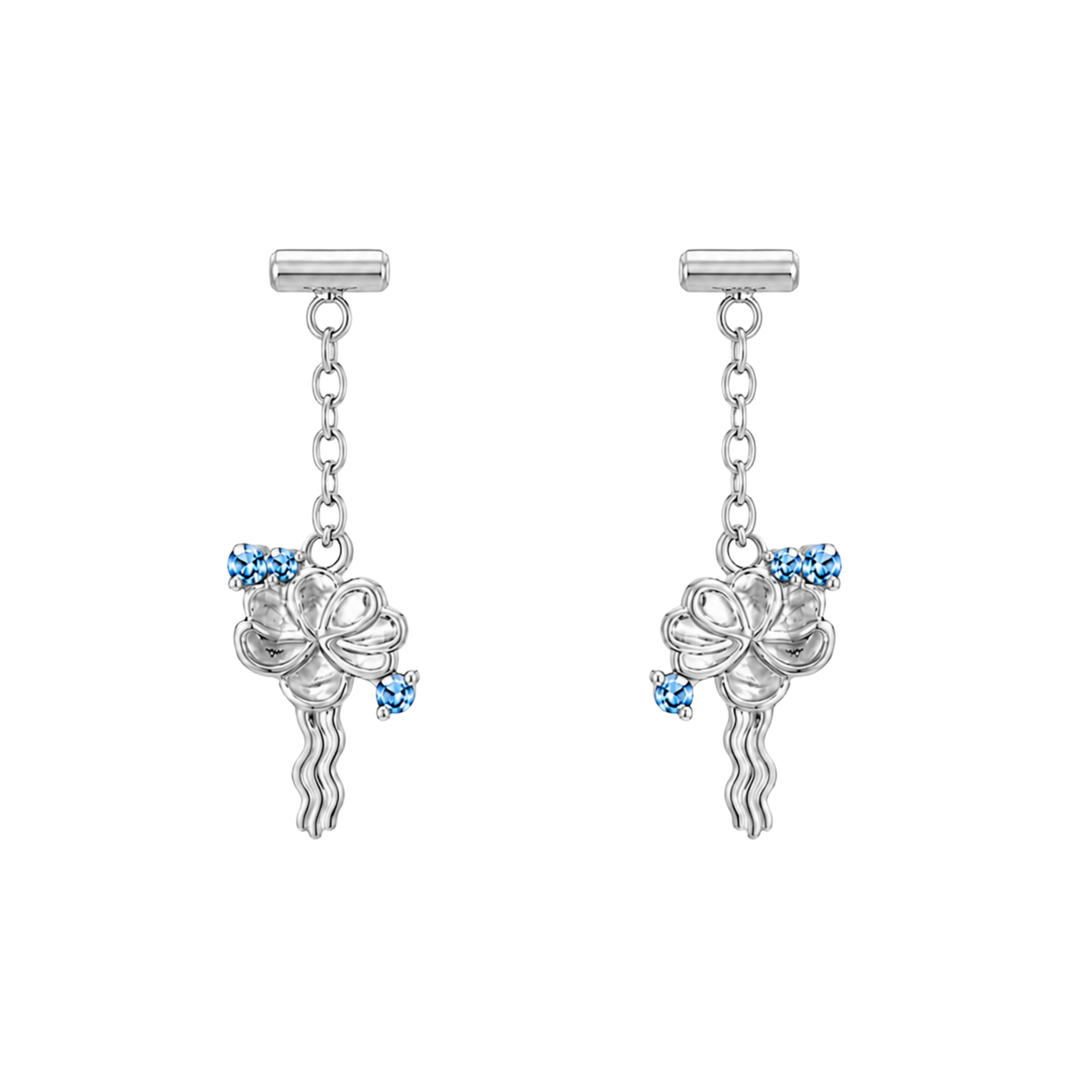 Hydra Jellyfish Hanging Flat Studs - PAIR