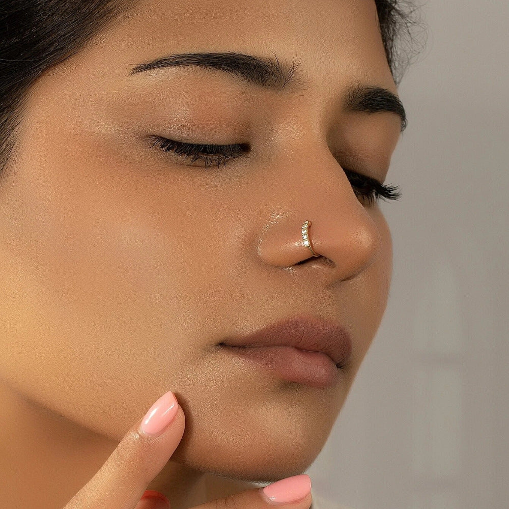 Silver 925 Studded Nose Pin