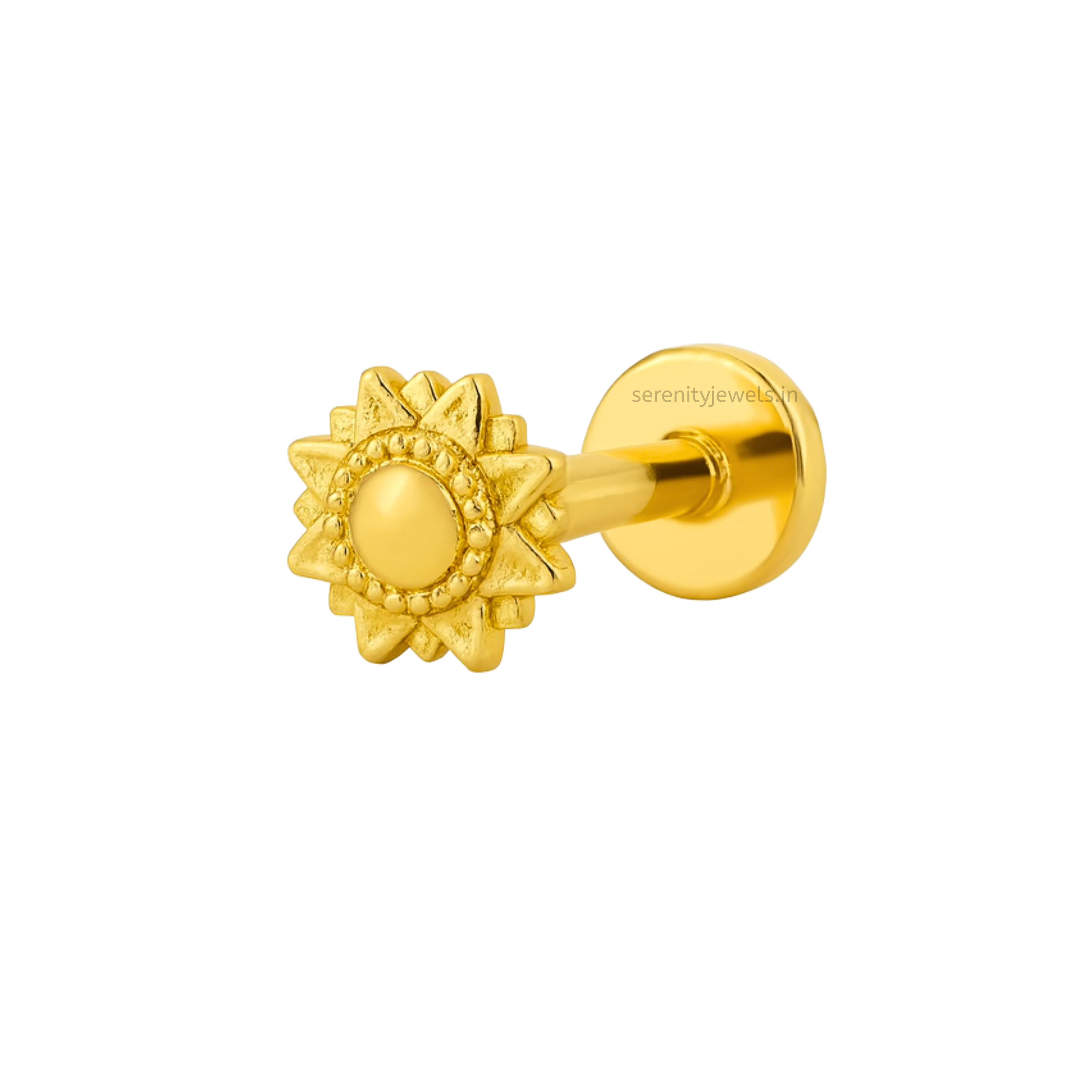 Sun Flat Stud - PAIR