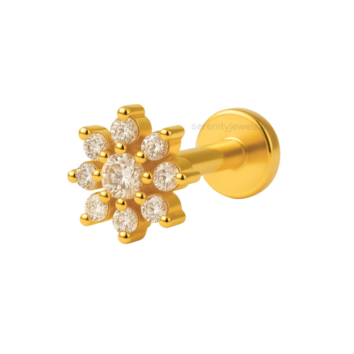 Sunflower Flat Studs - PAIR