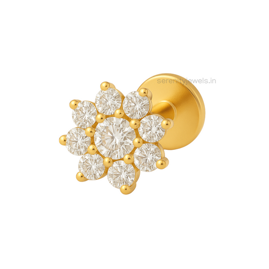 Sunflower Flat Studs - PAIR
