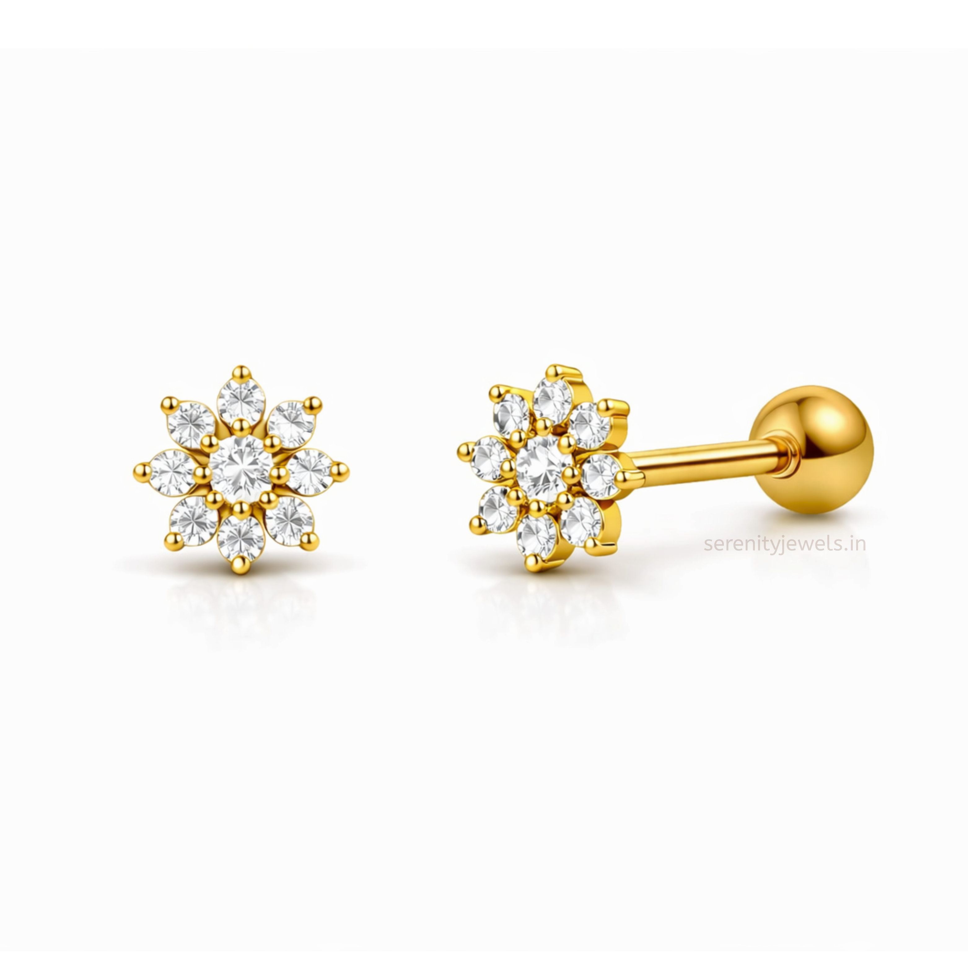 Sunflower studs - Pair