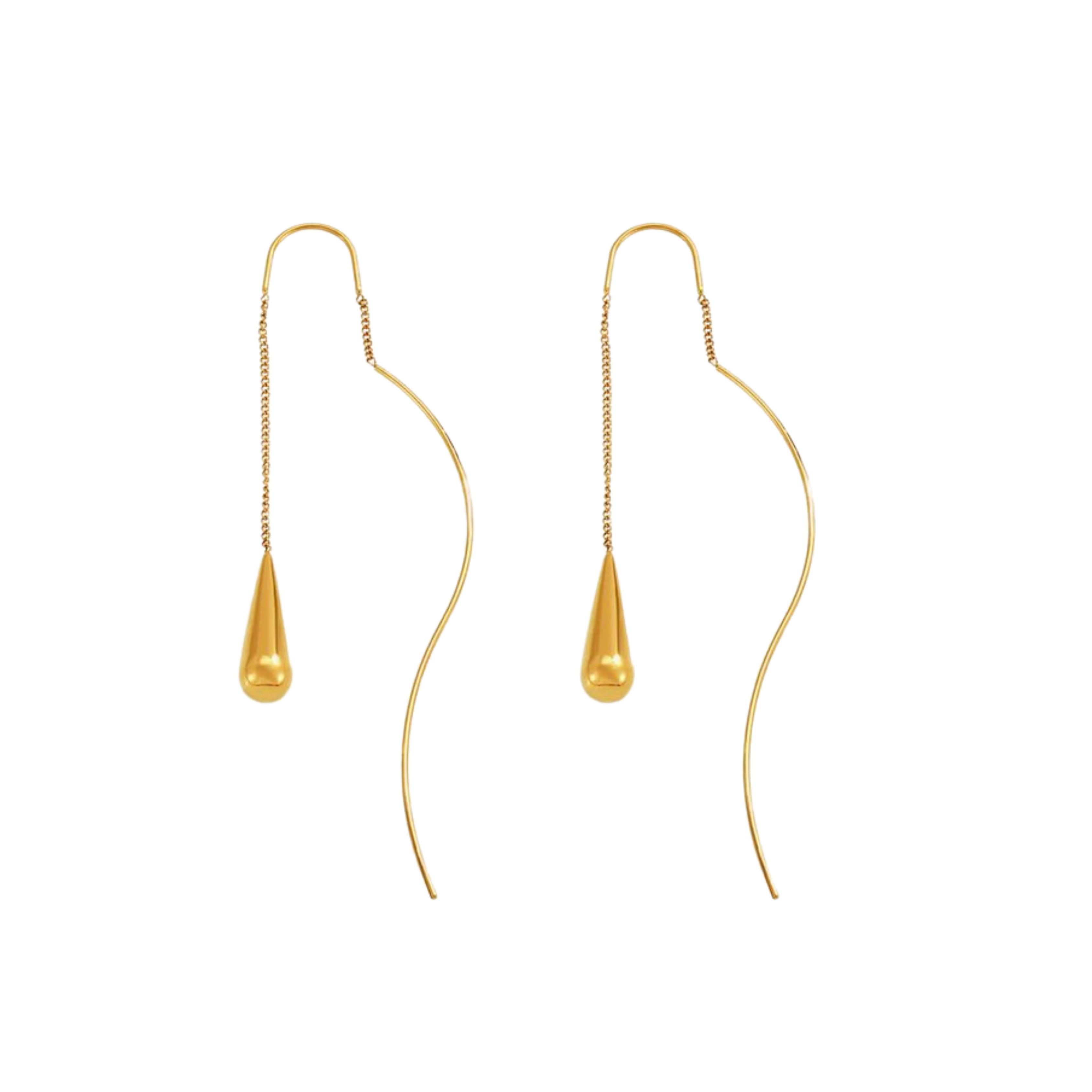 Tear Drop Threader Earrings
