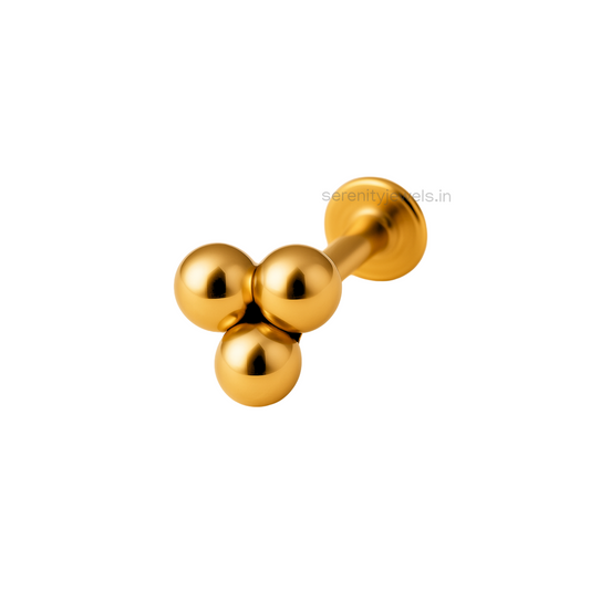 Cluster Three Dots Flat Studs - PAIR