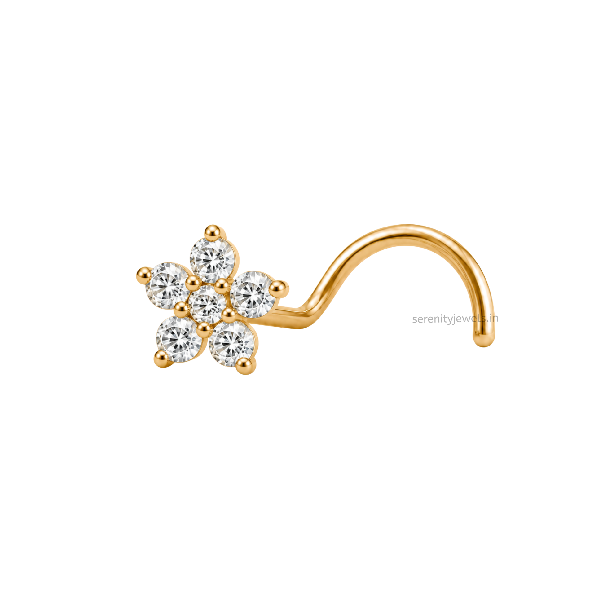 Daisy Titanium Nose Stud - SINGLE