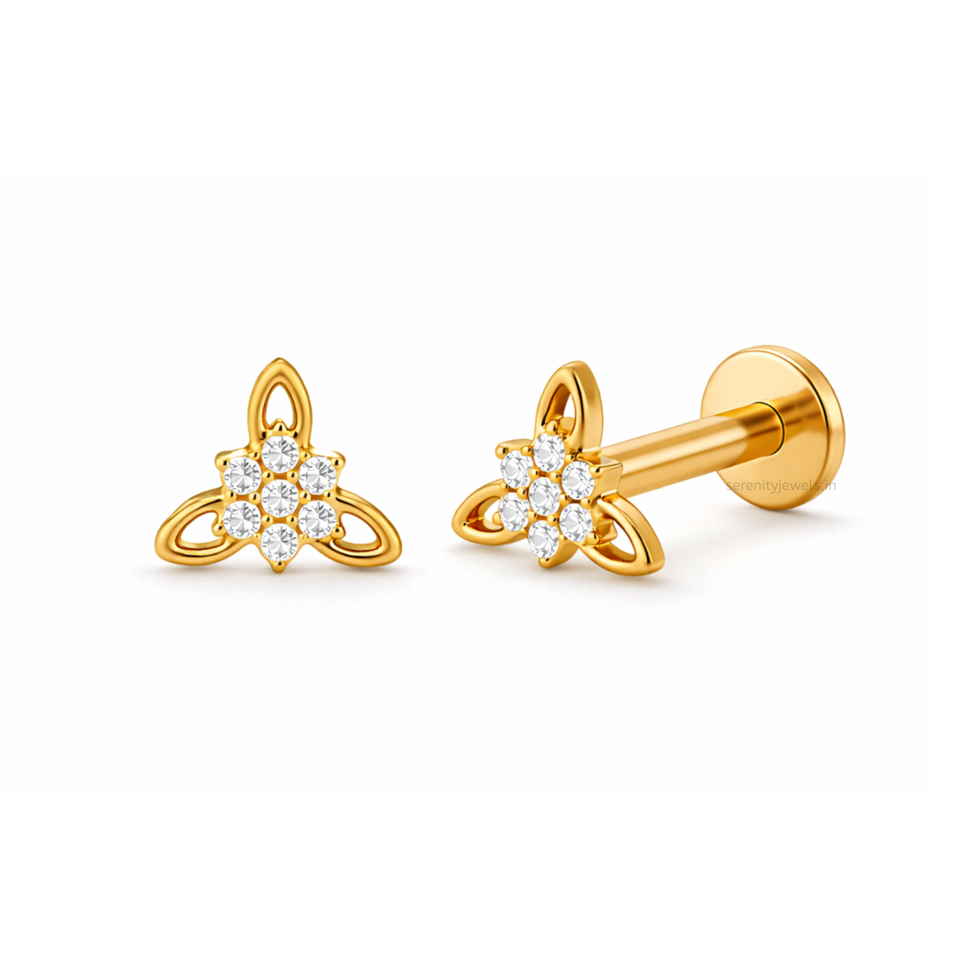 Triq Flat Studs - PAIR