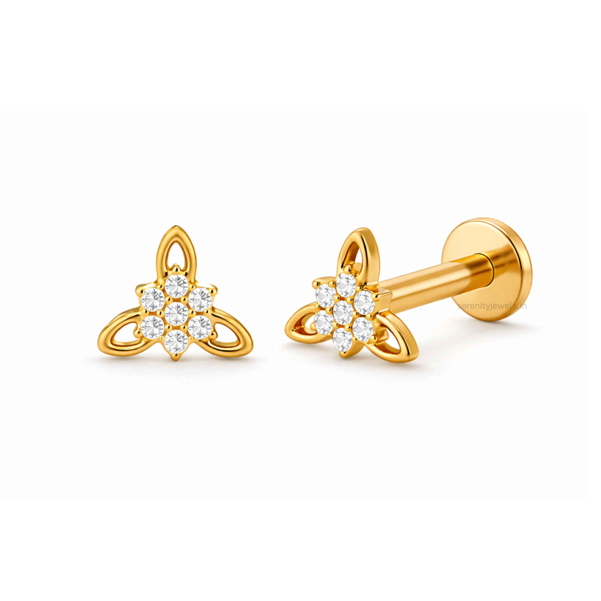 Triq Flat Studs - PAIR