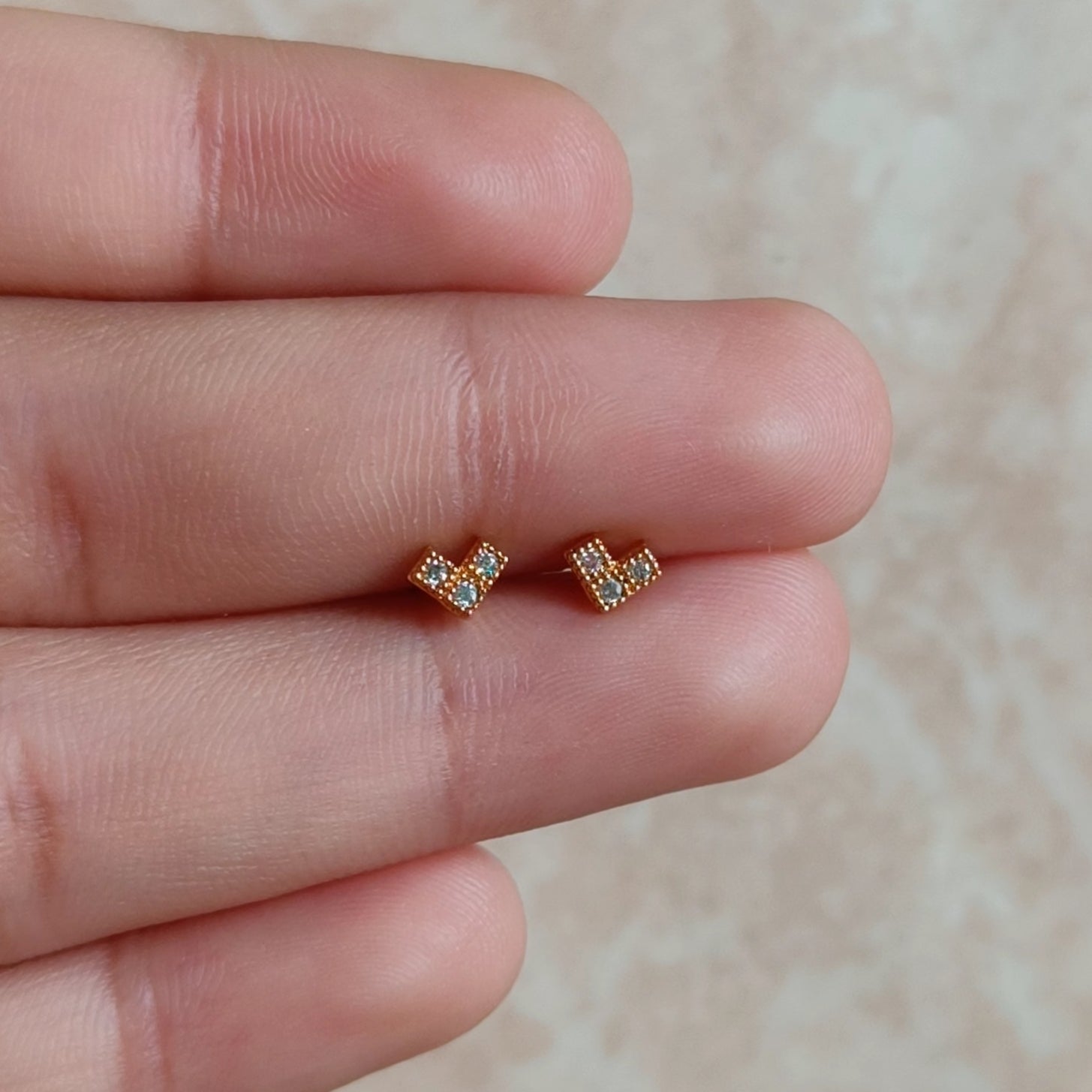 Small v studs - Pair 2 Serenity Jewels